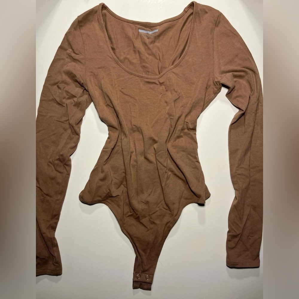 Brown long sleeve bodysuit